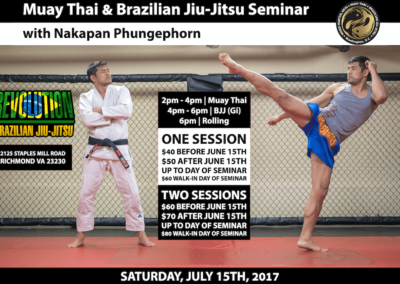 Nakapan BJJ and Muay Thai Seminar Flyer